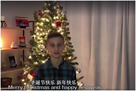 外国萌娃说中文过圣诞 口音纯正惊呆中国网友
