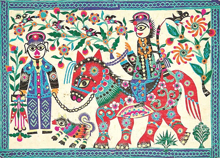 巧手剪出天“马”行空