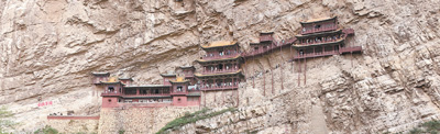 山西大同浑源县悬空寺 悬于绝壁的古建明珠